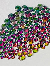 Load image into Gallery viewer, Colour Shifting Green/Purple/Gold Crystal Nail Gems (mixed sizes x140)