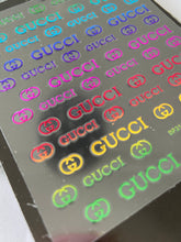 Load image into Gallery viewer, RAINBOW METALLIC Logo Stickers GG