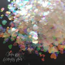 Load image into Gallery viewer, NAILS GLITTER HEARTS - MIXED SIZED RAINBOW HEARTS
