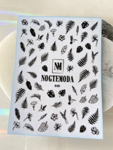 Load image into Gallery viewer, NOGTEMODA Nail stickers 040 - Black Tropic Sketches