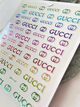 Load image into Gallery viewer, RAINBOW METALLIC Logo Stickers GG