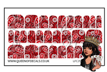 Load image into Gallery viewer, Red Bandana NAIL WRAP