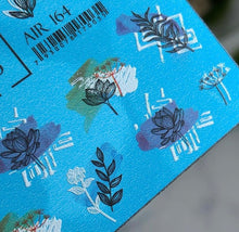 Load image into Gallery viewer, IBDI NAILS - AIR  slider 164- Black &amp; White leaf and floral pattern