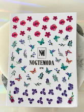 Load image into Gallery viewer, NOGTEMODA Nail stickers 078 - Floral &amp; Butterflies