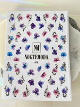 Load image into Gallery viewer, NOGTEMODA Nail stickers 079 - Alcohol Inky Florals