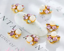 Load image into Gallery viewer, Bling Cluster (x2) -  Pink, Pearl &amp; Crystal AB