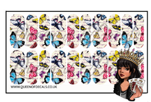 Load image into Gallery viewer, Butterflies &amp; Script NAIL WRAP