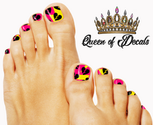 Load image into Gallery viewer, Broken Hearted - Pink &amp; Yellow NAIL WRAP