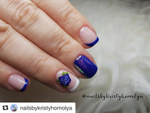 Load image into Gallery viewer, One stroke flowers (blue) collaboration decal