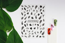 Load image into Gallery viewer, NOGTEMODA Nail stickers 040 - Black Tropic Sketches