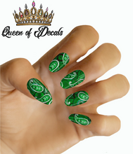 Load image into Gallery viewer, Green Bandana NAIL WRAP