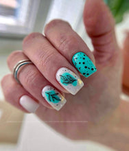 Load image into Gallery viewer, IBDI NAILS slider - AIR FOIL 13 - Gold &amp; Black Floral Sketches
