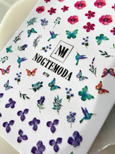 Load image into Gallery viewer, NOGTEMODA Nail stickers 078 - Floral &amp; Butterflies