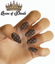 Load image into Gallery viewer, LV Signature Print (Brown) NAIL WRAP