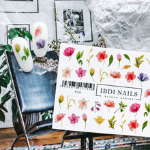 Load image into Gallery viewer, IBDI NAILS slider 506 Watercolor Flowers