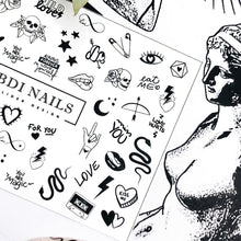Load image into Gallery viewer, IBDI NAILS slider - 446- Alternative Aesthetic love theme sketches