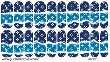 Load image into Gallery viewer, LV Signature Print (Blue TyeDye)NAIL WRAP