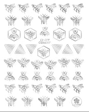 Load image into Gallery viewer, BEE Nail Art Stickers - Silver