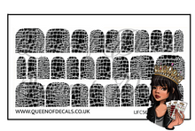 Load image into Gallery viewer, Black Mock Croc NAIL WRAP