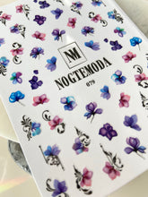 Load image into Gallery viewer, NOGTEMODA Nail stickers 079 - Alcohol Inky Florals