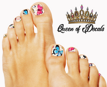 Load image into Gallery viewer, Butterflies &amp; Script NAIL WRAP
