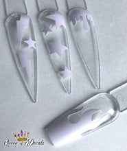 Load image into Gallery viewer, Summer Pastel ‘BOLTS &amp; STARS’ vinyl nail art stickers
