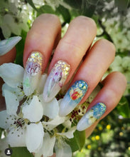 Load image into Gallery viewer, IBDI NAILS slider - COLORFUL 87 - Floral Stems &amp; Butterflies