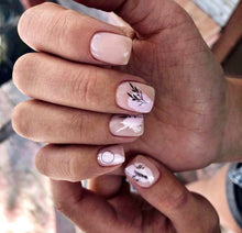 Load image into Gallery viewer, IBDI NAILS - AIR  slider 162 - black and White leaves &amp; Stems