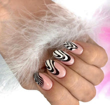 Load image into Gallery viewer, IBDI NAILS - AIR  slider 165 Black and White Wave Pattern
