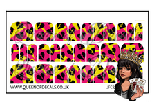 Load image into Gallery viewer, Broken Hearted - Pink &amp; Yellow NAIL WRAP